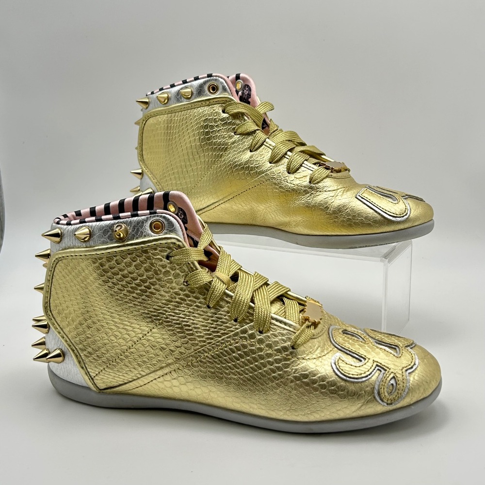 Melody Ehsani Reebok Love Betwixt Mid Gold Python Spiked High Top 8 Streetwear